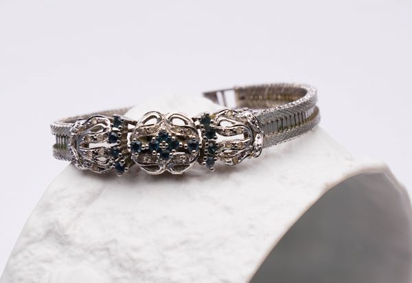 Armband Silber mit blauen Steinen