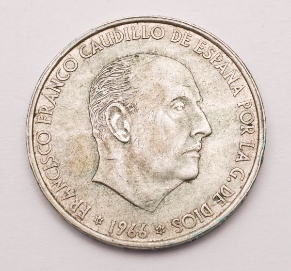 Münze 100 Ptas Franco Caudillo De Espana 1966