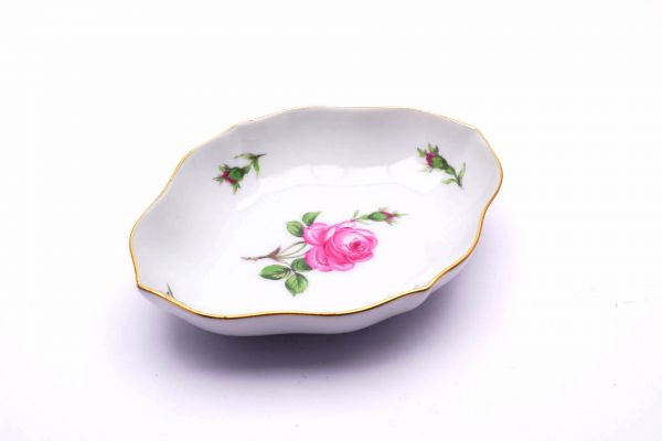 Meissen kleine Schale Rote Rose