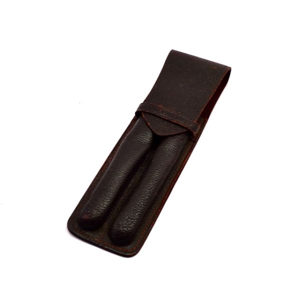 Montblanc vintage Etui für 2 Schreibgeräte braun