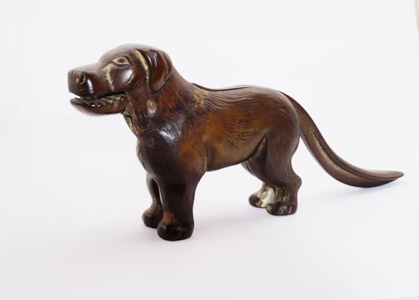 Nussknacker Hund Bronze antik