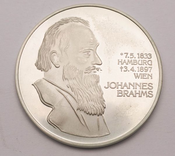 Münze Johannes Brahms SH Musik Festival 1989